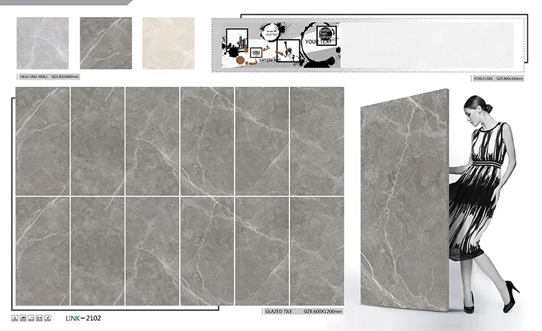 Grey Luxury Glazed Ceramic Tiles