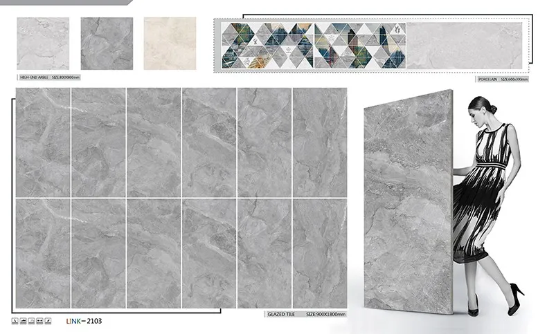 Grey Luxury Glazed Ceramic Tiles