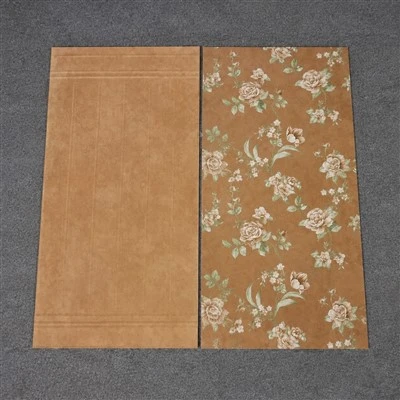 Honey Ochre Floral Porcelain Tiles
